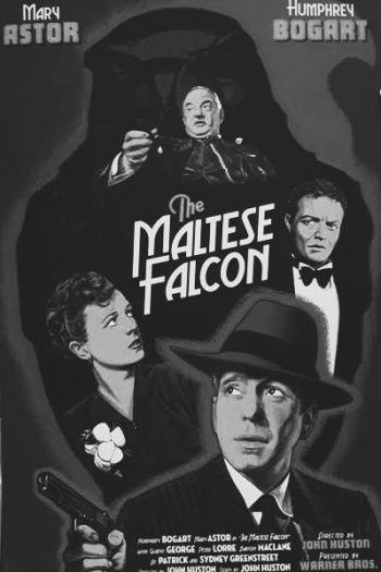 The Maltese Falcon - Black/White Variant 24" x 36" Limited Number Poster