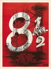 8 1/2 八部半  (1963) French Style M Poster