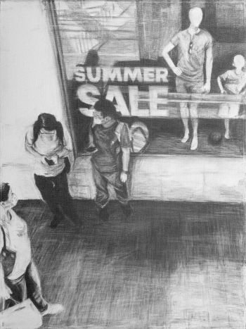 《城市。風景》作品系列 鉛筆畫作 60cm X 80cm 