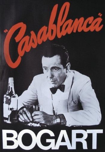 Casablanca 北非諜影 (Humphrey Bogart drinking at Rick's)-Poster