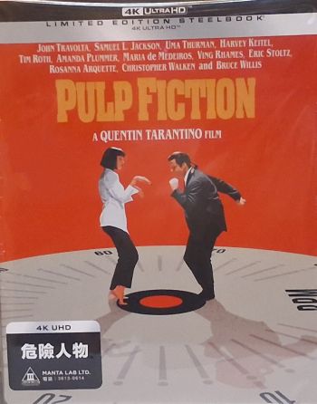 Pulp Fiction危險人物 (黑色追緝令)30th Anniversary 4K UHD Steelbook (Hong Kong Version)