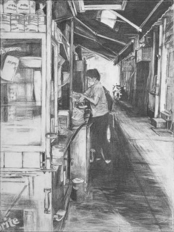 《城市。風景》作品系列 鉛筆畫作 #10 (60cm X 80cm)