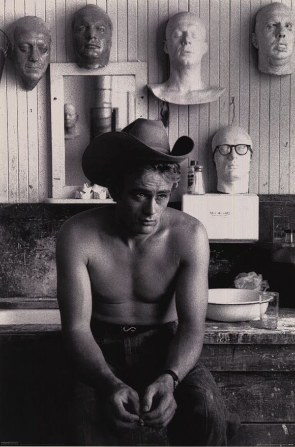 James Dean (黑白上身赤裸) Style R Poster