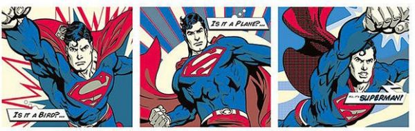 Superman Pop Art Triptychon 超人 流行藝術三格 Poster