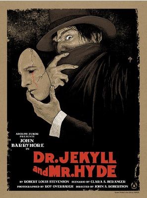 Dr. Jekyll and Mr. Hyde - Variant18" X 24"(灰+紅)Hard Paper Poster Limited Numbed 