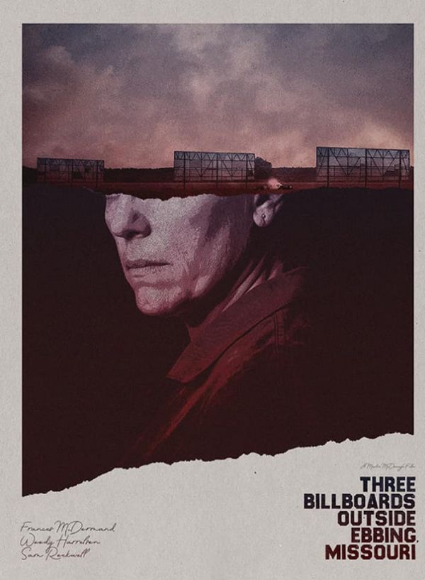 Three Billboards Outside Ebbing Missouri 廣告牌殺人事件(下半邊面) Hard paper Poster