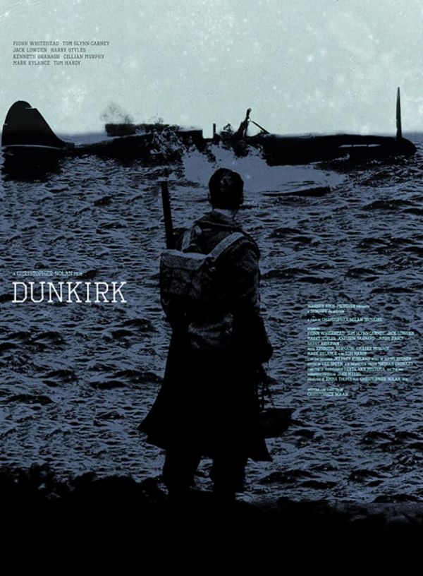 Dunkirk 鄧寇克大行動(大海戰機沉沒軍人背影) 2017 Hard Paper Poster