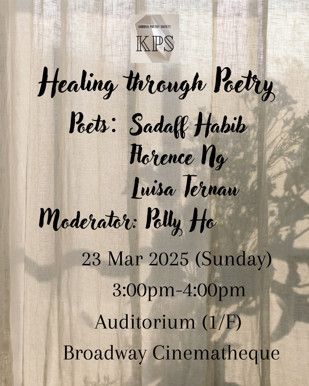 Kubrick Poetry • March • Healing through Poetry 